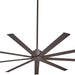 72 in. Ceiling Fan, Unique Ceiling Fans, Oil Rubbed Bronze Ceiling Fan, Cathedral Ceiling Fan, Mid Century Modern Ceiling Fan-1-ErisView