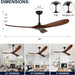 72 in. Ceiling Fans without Lights, Large Wet Rated Ceiling Fan for Porch Patio, Wood Reversible Ceiling Fan with Remote-13-ErisView