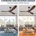72 in. Ceiling Fans without Lights, Large Wet Rated Ceiling Fan for Porch Patio, Wood Reversible Ceiling Fan with Remote-19-ErisView
