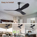 72 in. Ceiling Fans without Lights, Wood Remote Control Fan, Reversible Modern Ceiling Fan for Living Room Bedroom Kitchen-31-ErisView