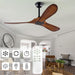 72 in. Ceiling Fans without Lights, Wood Remote Control Fan, Reversible Modern Ceiling Fan for Living Room Bedroom Kitchen-35-ErisView