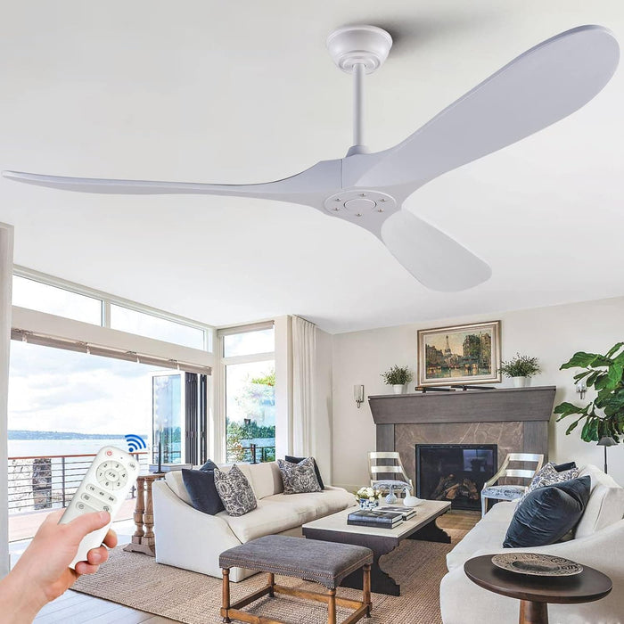 72 in. Ceiling Fans without Lights, Wood Remote Control Fan, Reversible Modern Ceiling Fan for Living Room Bedroom Kitchen-40-ErisView
