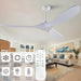 72 in. Ceiling Fans without Lights, Wood Remote Control Fan, Reversible Modern Ceiling Fan for Living Room Bedroom Kitchen-45-ErisView