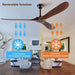 72 in. Ceiling Fans without Lights, Wood Remote Control Fan, Reversible Modern Ceiling Fan for Living Room Bedroom Kitchen-6-ErisView