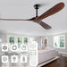 72 in. Ceiling Fans without Lights, Wood Remote Control Fan, Reversible Modern Ceiling Fan for Living Room Bedroom Kitchen-7-ErisView