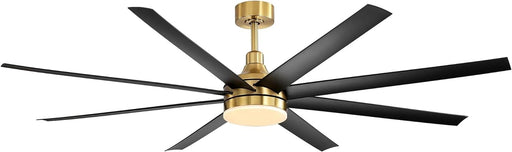 72 in. Gold Luxury Ceiling Fans with Light and Remote, 8 Blade Ceiling Fan, Chandelier Ceiling Fan, Bedroom Ceiling Fans, Living Room Fan-1-ErisView
