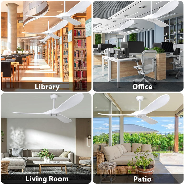 72 in. Huge Wood Ceiling Fan without Lights, Farmhouse Indoor Outdoor Ceiling Fans for Living Room Bedroom Office, Garage Ceiling Fan -6-ErisView