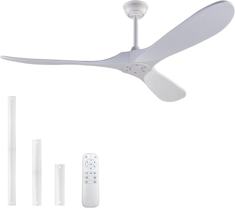 72 in. Huge Wood Ceiling Fan without Lights, Farmhouse Indoor Outdoor Ceiling Fans for Living Room Bedroom Office, Garage Ceiling Fan -9-ErisView