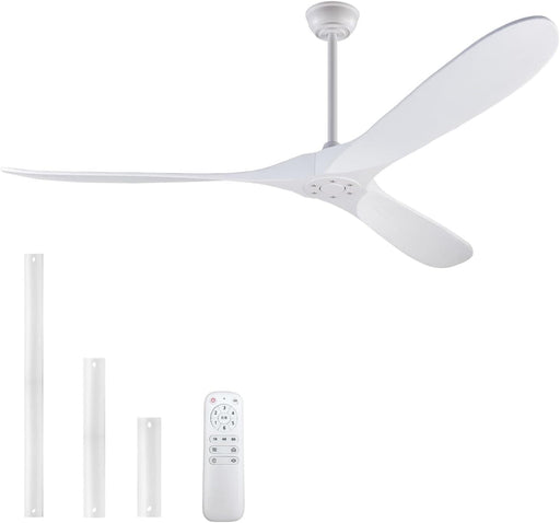 72 in. Huge Wood Ceiling Fan without Lights, Farmhouse Indoor Outdoor Ceiling Fans for Living Room Bedroom Office, Garage Ceiling Fan -1-ErisView