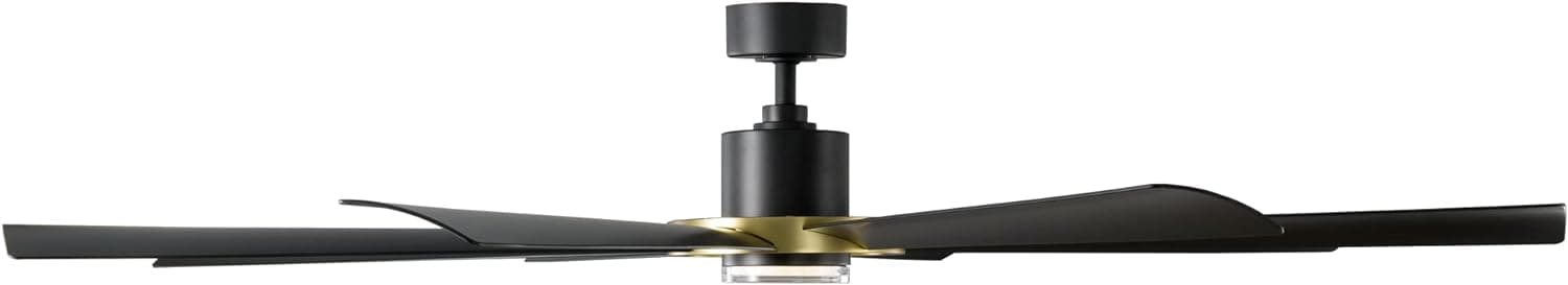 72 in. Indoor and Outdoor LED Smart Ceiling Fan with Light and Remote, Brass Ceiling Fan, Matte Black Outdoor Fan, Works with Alexa and Ios Or android APP-3-ErisView