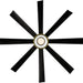 72 in. Indoor and Outdoor LED Smart Ceiling Fan with Light and Remote, Brass Ceiling Fan, Matte Black Outdoor Fan, Works with Alexa and Ios Or android APP-8-ErisView