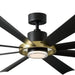 72 in. Indoor and Outdoor LED Smart Ceiling Fan with Light and Remote, Brass Ceiling Fan, Matte Black Outdoor Fan, Works with Alexa and Ios Or android APP-1-ErisView