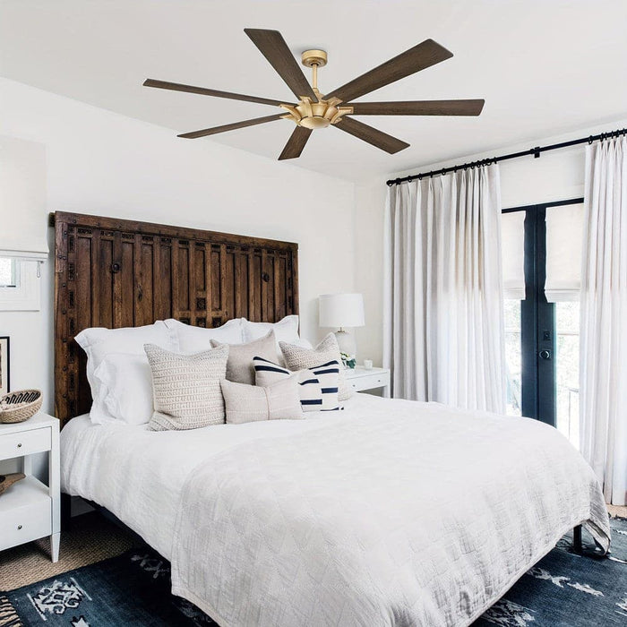 72 in. Large 7-Blade Gold Ceiling Fan with Remote Control, Reversible Ceiling Fan without Light for Living Room Bedroom-ErisView
