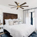 72 in. Large 7-Blade Gold Ceiling Fan with Remote Control, Reversible Ceiling Fan without Light for Living Room Bedroom-ErisView