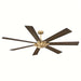 72 in. Large 7-Blade Gold Ceiling Fan with Remote Control, Reversible Ceiling Fan without Light for Living Room Bedroom-ErisView