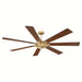 72 in. Large 7-Blade Gold Ceiling Fan with Remote Control, Reversible Ceiling Fan without Light for Living Room Bedroom-ErisView