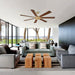 72 in. Large 7-Blade Gold Ceiling Fan with Remote Control, Reversible Ceiling Fan without Light for Living Room Bedroom-ErisView