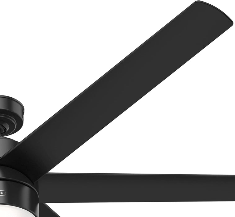 72 in. Large Ceiling Fans, Matte Black Outdoor Fan with Bright LED Light Kit Remote Control, High End Ceiling Fans, Hugger Ceiling Fans-12-ErisView