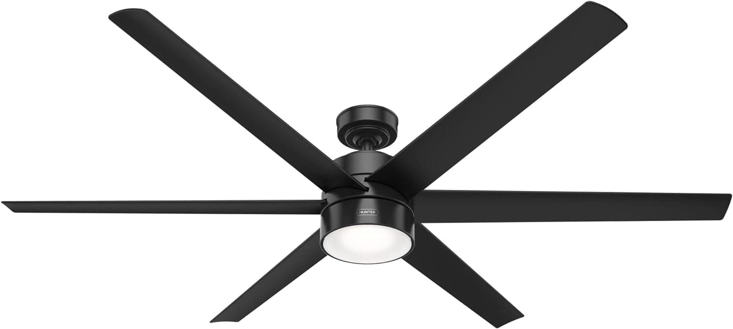 72 in. Large Ceiling Fans, Matte Black Outdoor Fan with Bright LED Light Kit Remote Control, High End Ceiling Fans, Hugger Ceiling Fans-1-ErisView