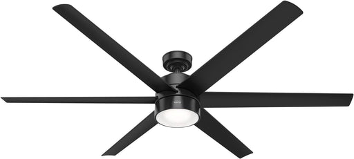 72 in. Large Ceiling Fans, Matte Black Outdoor Fan with Bright LED Light Kit Remote Control, High End Ceiling Fans, Hugger Ceiling Fans-1-ErisView