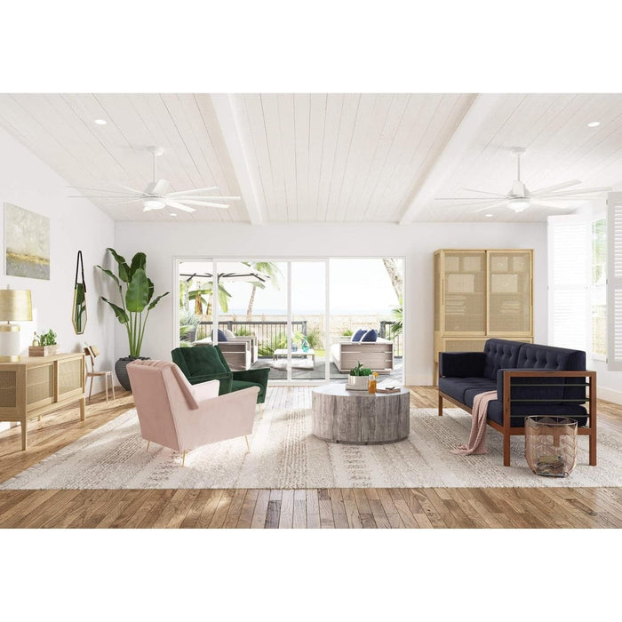 72 in. Large Ceiling Fans, Matte White Ceiling Fan, Ceiling Hugger Ceiling Fans, Cathedral Ceiling Fan-2-ErisView