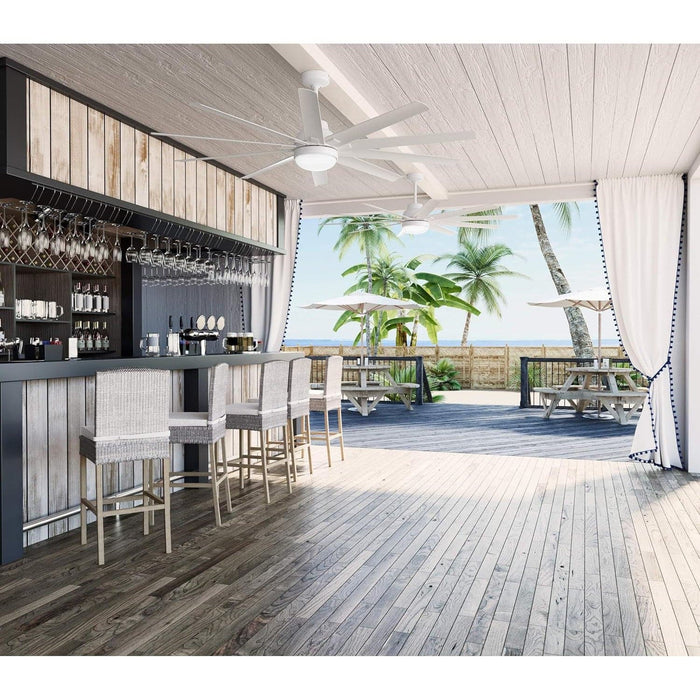 72 in. Large Ceiling Fans, Matte White Ceiling Fan, Ceiling Hugger Ceiling Fans, Cathedral Ceiling Fan-4-ErisView