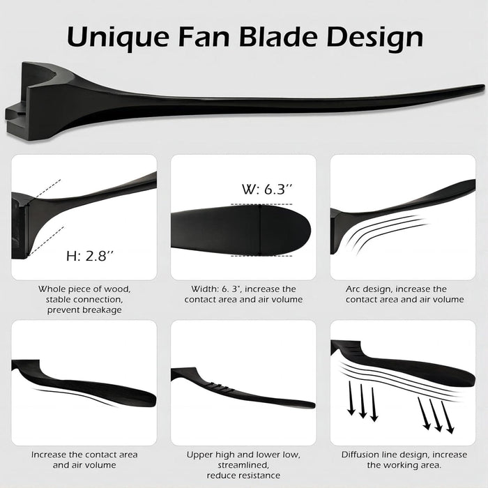 72 in. Large Ceiling Fans without Lights, Quiet Modern Ceiling Fan with Remote, Propeller Ceiling Fan for Patio, Cathedral Ceiling Fan-11-ErisView