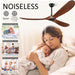72 in. Large Ceiling Fans without Lights, Quiet Modern Ceiling Fan with Remote, Propeller Ceiling Fan for Patio, Cathedral Ceiling Fan-5-ErisView