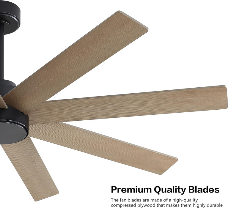 72 in. Large Ceiling Fans without Lights , Reversible Indoor Ceiling Fan NO Light for Bedroom Living Room, Black Outdoor Ceiling Fan for Patio-6-ErisView