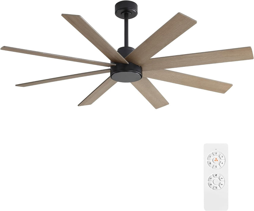 72 in. Large Ceiling Fans without Lights , Reversible Indoor Ceiling Fan NO Light for Bedroom Living Room, Black Outdoor Ceiling Fan for Patio-1-ErisView
