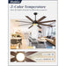 72 in. Large Indoor Outdoor Ceiling Fans with Remote and Light, Black Ceiling Fan for Living Room Patio, Simple Ceiling Fan-4-ErisView