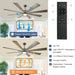72 in. Large Outdoor Ceiling Fans with Lights and Remote, Black Large Modern Ceiling Fan, Silent Ceiling Fan for Living Room Bedroom Patio Hall Office-11-ErisView