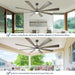 72 in. Large Outdoor Ceiling Fans with Lights and Remote, Black Large Modern Ceiling Fan, Silent Ceiling Fan for Living Room Bedroom Patio Hall Office-17-ErisView