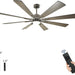72 in. Large Outdoor Ceiling Fans with Lights and Remote, Black Large Modern Ceiling Fan, Silent Ceiling Fan for Living Room Bedroom Patio Hall Office-18-ErisView