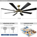 72 in. Large Outdoor Ceiling Fans with Lights and Remote, Black Large Modern Ceiling Fan, Silent Ceiling Fan for Living Room Bedroom Patio Hall Office-22-ErisView