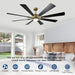 72 in. Large Outdoor Ceiling Fans with Lights and Remote, Black Large Modern Ceiling Fan, Silent Ceiling Fan for Living Room Bedroom Patio Hall Office-24-ErisView