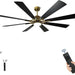 72 in. Large Outdoor Ceiling Fans with Lights and Remote, Black Large Modern Ceiling Fan, Silent Ceiling Fan for Living Room Bedroom Patio Hall Office-27-ErisView