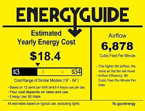 72 in. Large Outdoor Ceiling Fans with Lights and Remote, Black Large Modern Ceiling Fan, Silent Ceiling Fan for Living Room Bedroom Patio Hall Office-36-ErisView