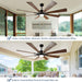 72 in. Large Outdoor Ceiling Fans with Lights and Remote, Black Large Modern Ceiling Fan, Silent Ceiling Fan for Living Room Bedroom Patio Hall Office-7-ErisView