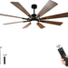 72 in. Large Outdoor Ceiling Fans with Lights and Remote, Black Large Modern Ceiling Fan, Silent Ceiling Fan for Living Room Bedroom Patio Hall Office-9-ErisView