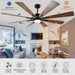 72 in. Large Remote Control Ceiling Fan and Light, Farmhouse Reversible Ceiling Fan for Living Room, Outdoor Fan for Patio, Black Outdoor Ceiling Fan-11-ErisView