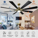 72 in. Large Remote Control Ceiling Fan and Light, Farmhouse Reversible Ceiling Fan for Living Room, Outdoor Fan for Patio, Black Outdoor Ceiling Fan-2-ErisView