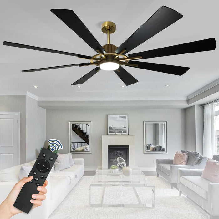 72 in. Large Remote Control Ceiling Fan and Light, Farmhouse Reversible Ceiling Fan for Living Room, Outdoor Fan for Patio, Black Outdoor Ceiling Fan-1-ErisView