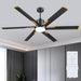 72 in. Large Remote Control Ceiling Fan and Light, Indoor Outdoor Industrial Ceiling Fans for Living Room Bedroom Patio Garage Porch-10-ErisView