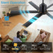 72 in. Large Remote Control Ceiling Fan and Light, Indoor Outdoor Industrial Ceiling Fans for Living Room Bedroom Patio Garage Porch-15-ErisView