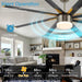 72 in. Large Remote Control Ceiling Fan and Light, Indoor Outdoor Industrial Ceiling Fans for Living Room Bedroom Patio Garage Porch-7-ErisView