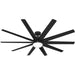72 in. Matte Black Ceiling Fan, Ceiling Hugger Ceiling Fans, Cathedral Ceiling Fan, Mid Century Modern Ceiling Fan-1-ErisView