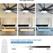 72 in. Outdoor Remote Control Ceiling Fan and Light, Large Dimmable Modern Ceiling Fan, Outdoor Fan for Patio, Unique Ceiling Fans-5-ErisView