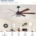 72 in. Semi Flushmount Remote Ceiling Fan with Light, Reversible, Noiseless Ceiling Fan, Black Ceiling Fan Bedroom Ceiling Fans, Indoor Outdoor Use-3-ErisView