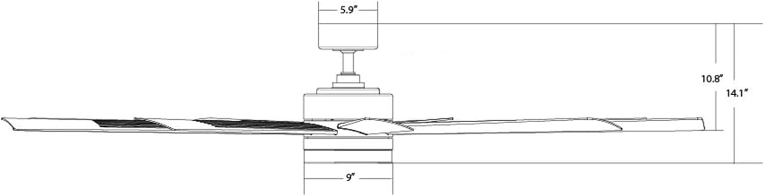 72 in. Smart Indoor Outdoor Stainless Steel Ceiling Fanswith LED Light and Remote, Works with Alexa Google Assistant Samsung Things Ios android APP-10-ErisView